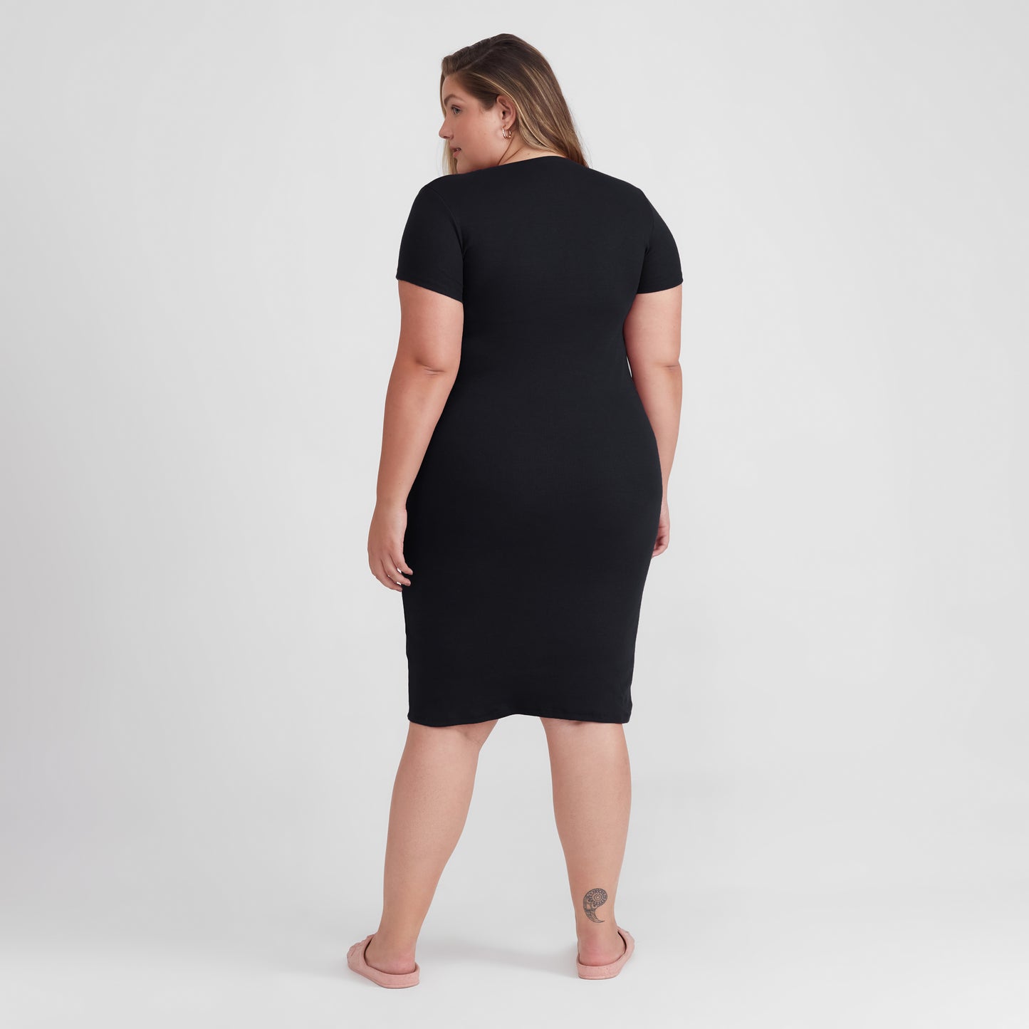 Vestido Confort Plus Size Feminina - Vermelho Vinho