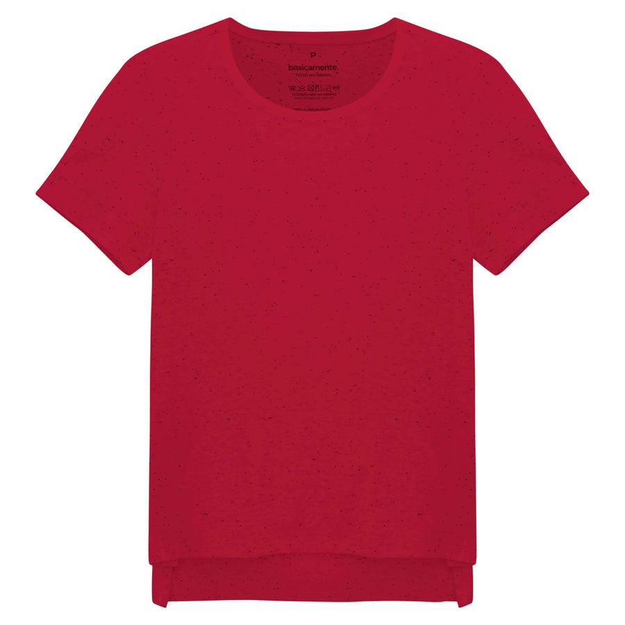 Camiseta Boxy Botonê Feminina - Vermelho Tomate