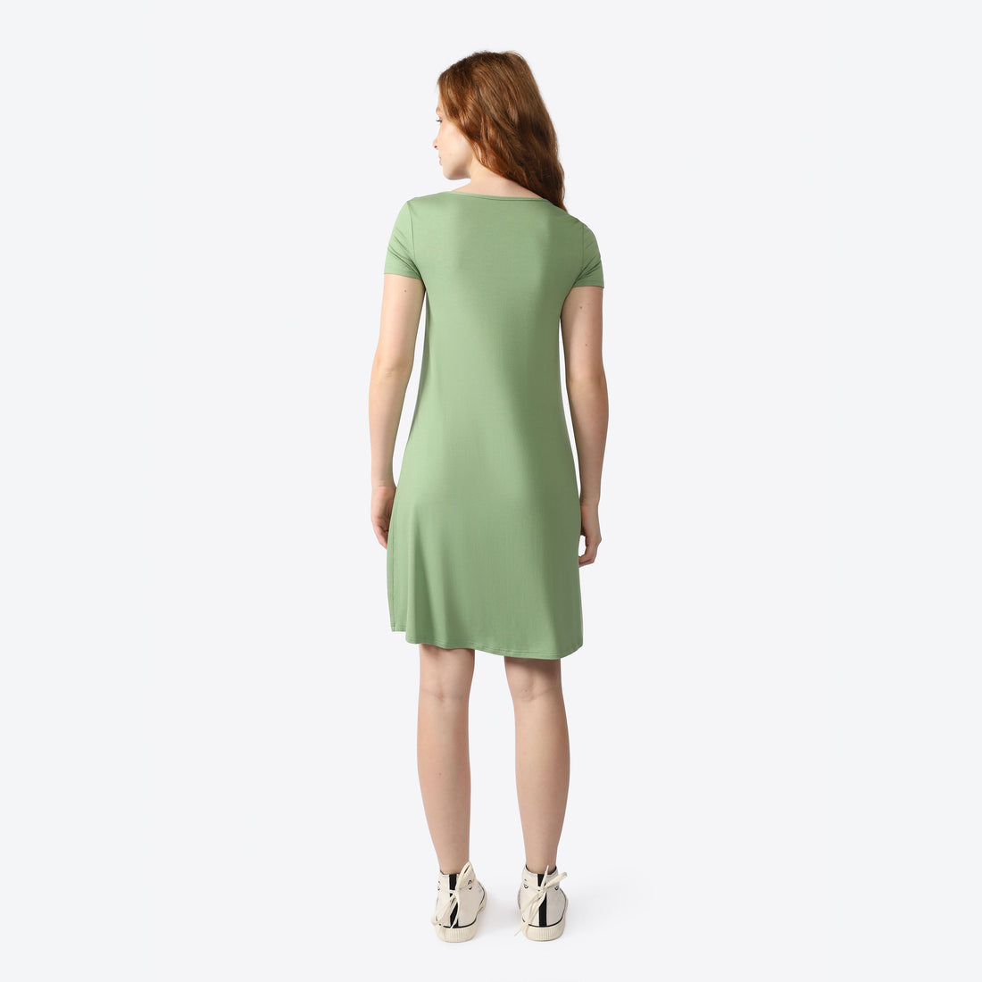 Vestido Curto Viscose Feminino - Verde Jade