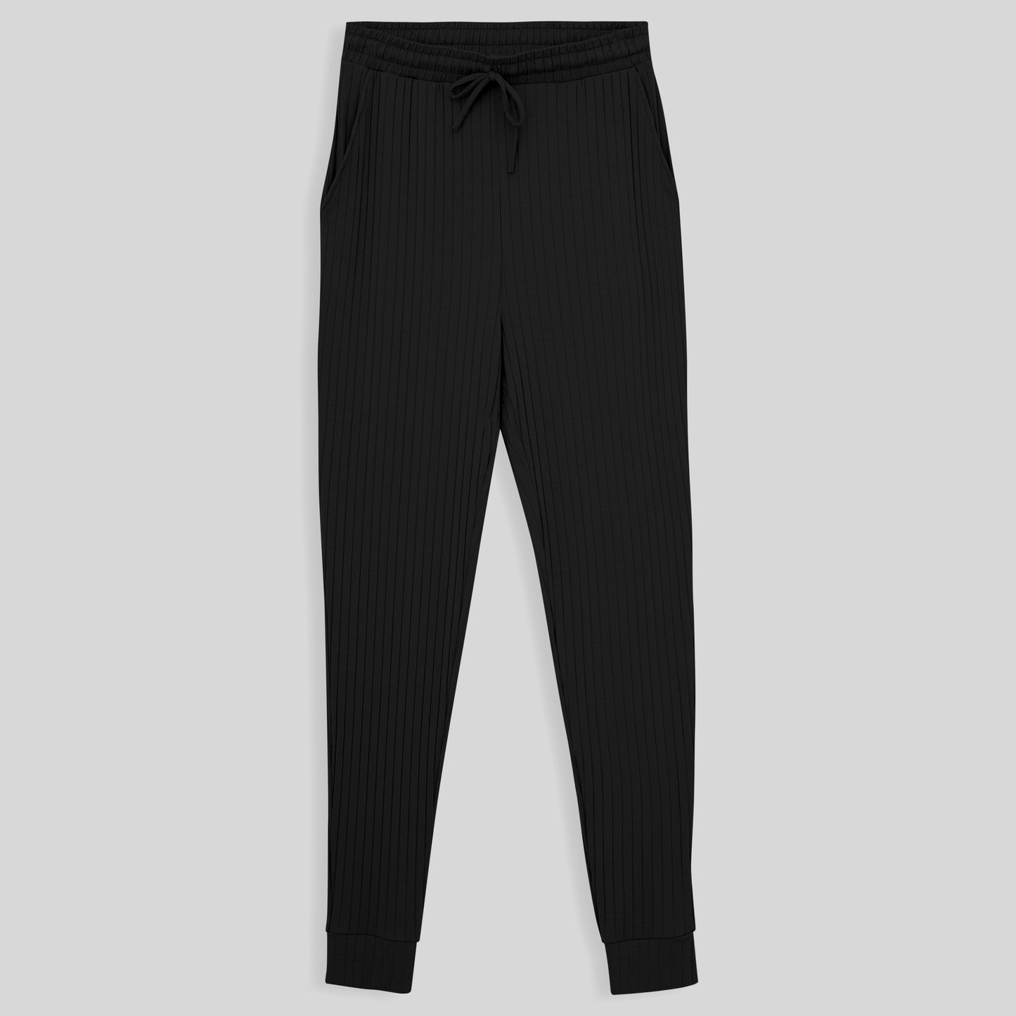Calça Jogging Malha Canelada - Preto