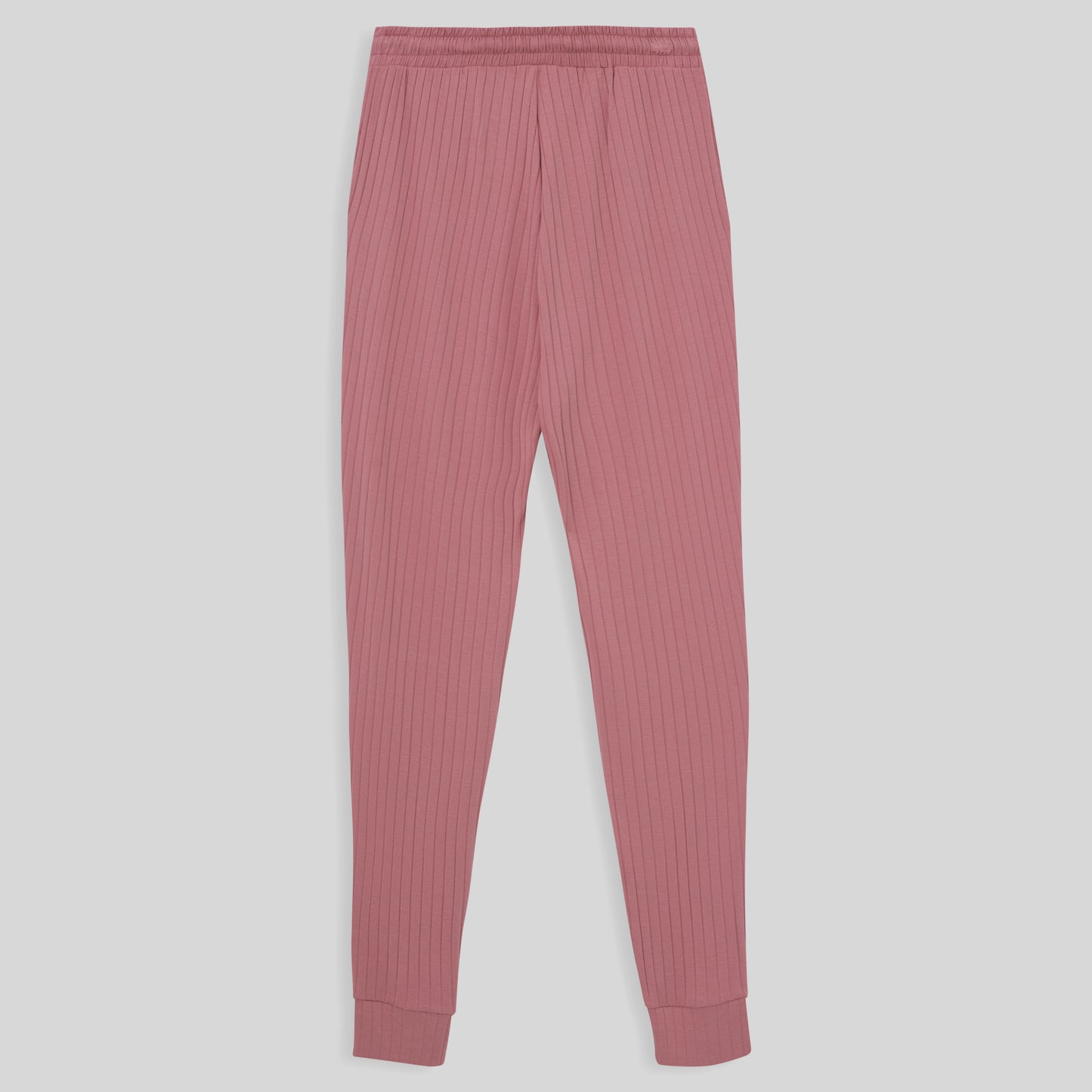 Calça Jogging Malha Canelada - Rose