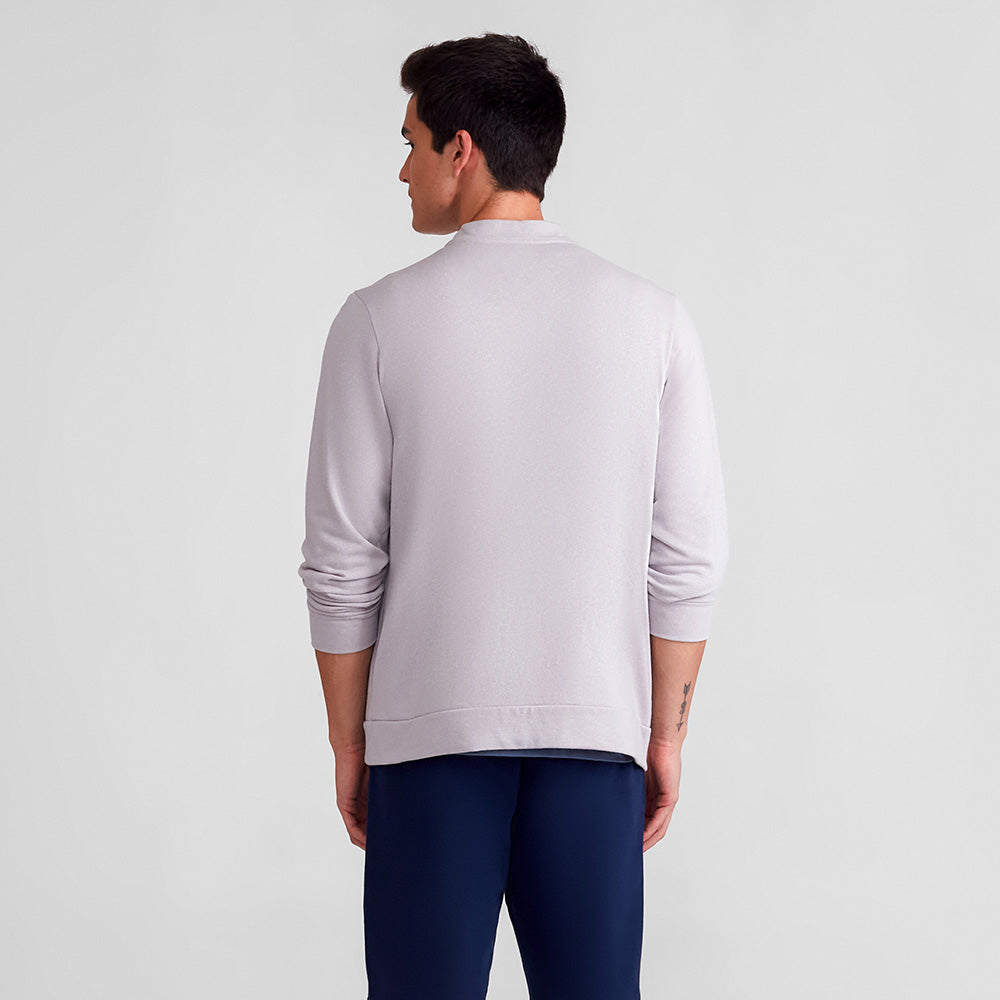 Jaqueta Moletom Desfibrado Masculina - Cinza Claro
