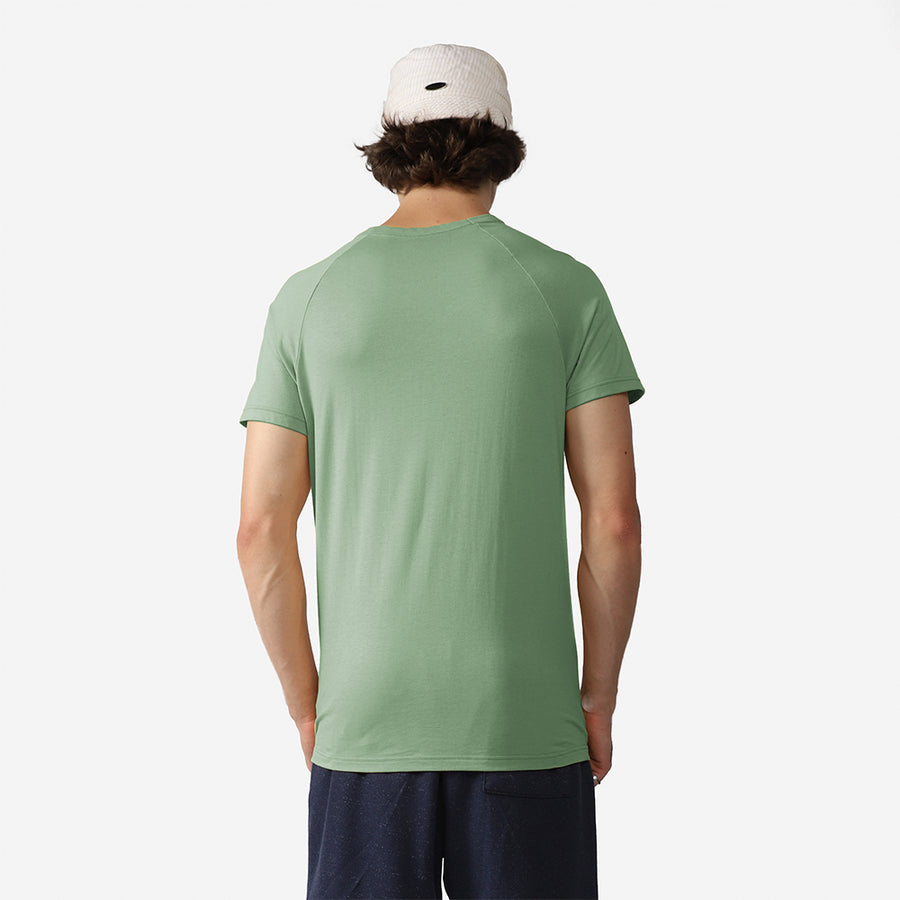 Camiseta Raglan Algodão Premium Masculina - Verde Jade