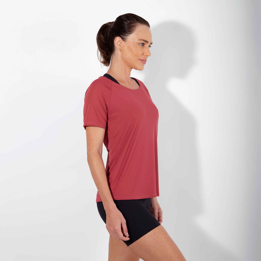 Camiseta New Life Tech Performance - Rosa Pimenta