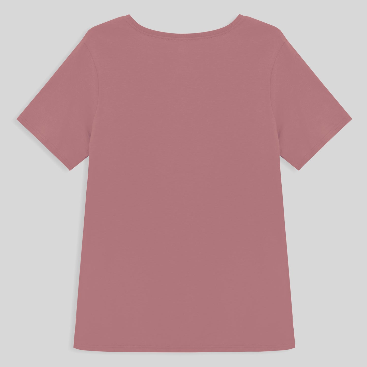 Camiseta Slim Gola V Cotton Plus Feminina - Rose