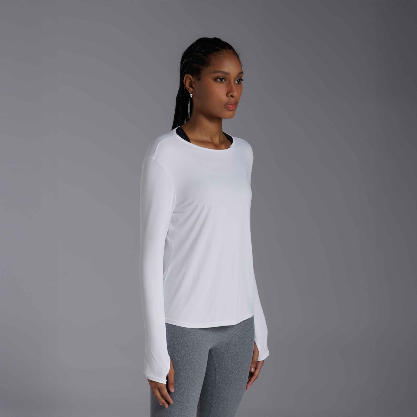 Camiseta Manga Longa New Life Tech UV - Branco