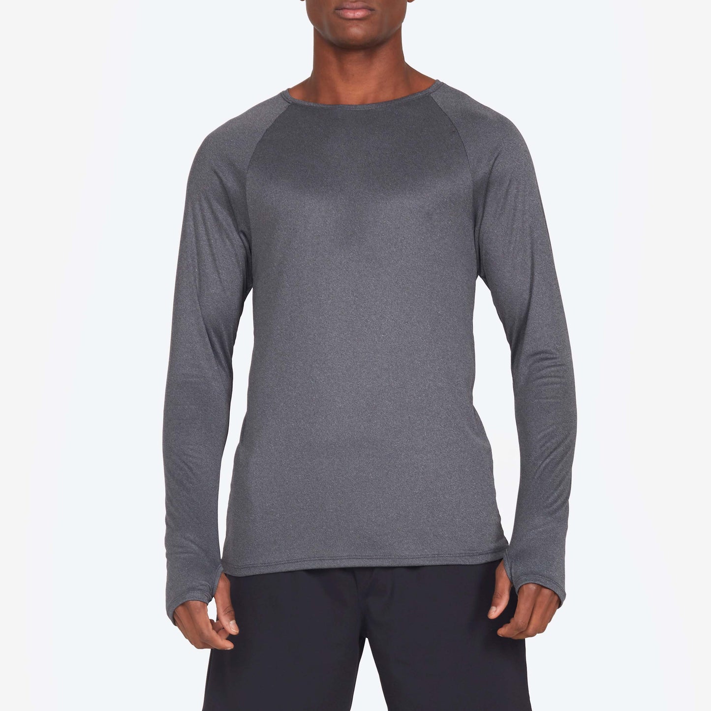 Tech T-Shirt UV Manga Longa Masculina - Mescla Escuro