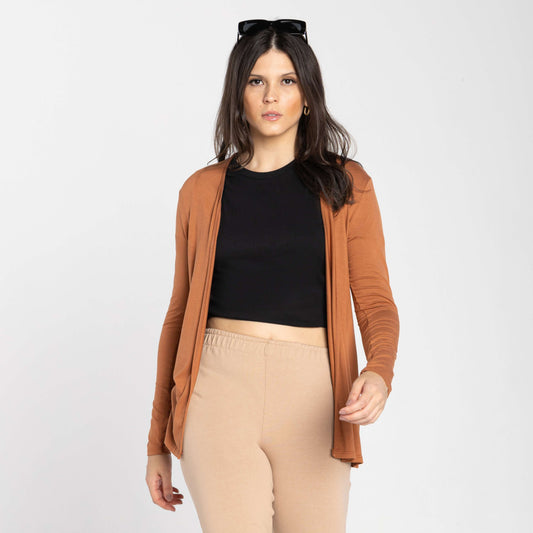 Cardigan Feminino - Marrom Canela