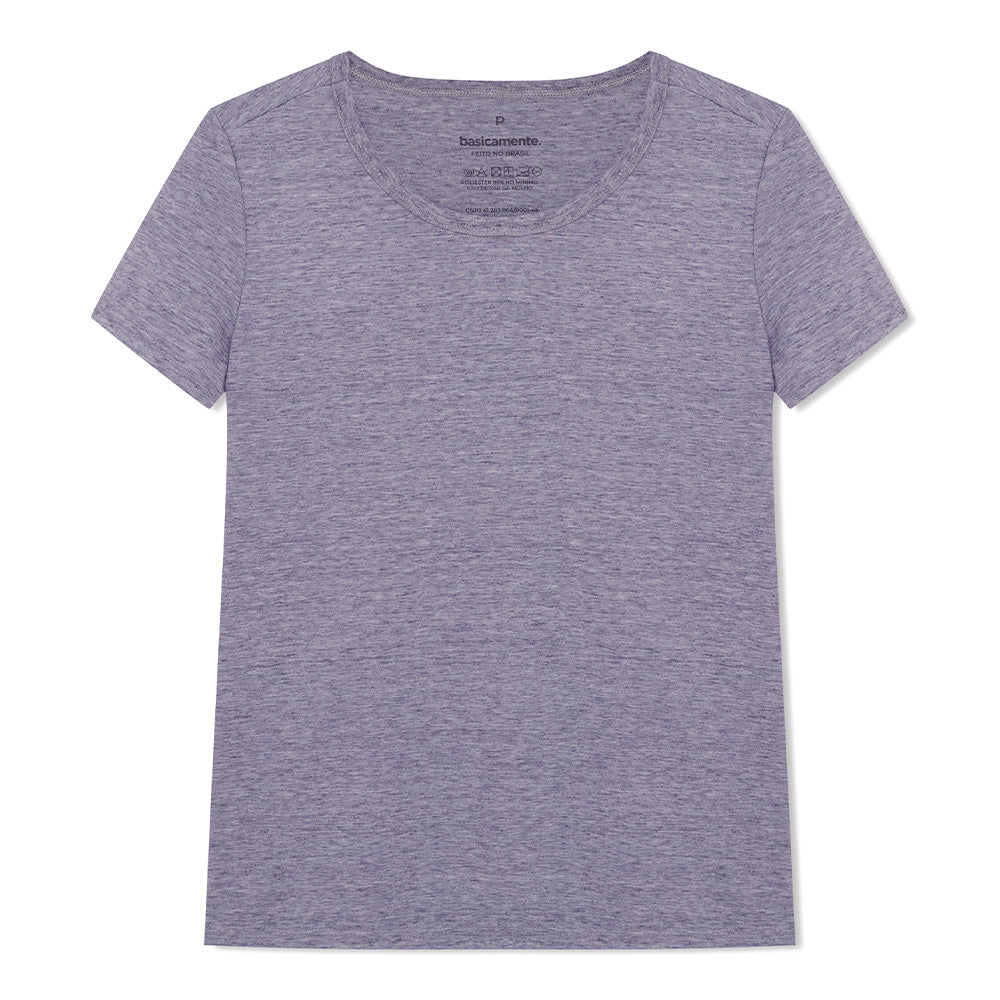 Tech T-Shirt Eco Gola C Feminina - Azul Marinho
