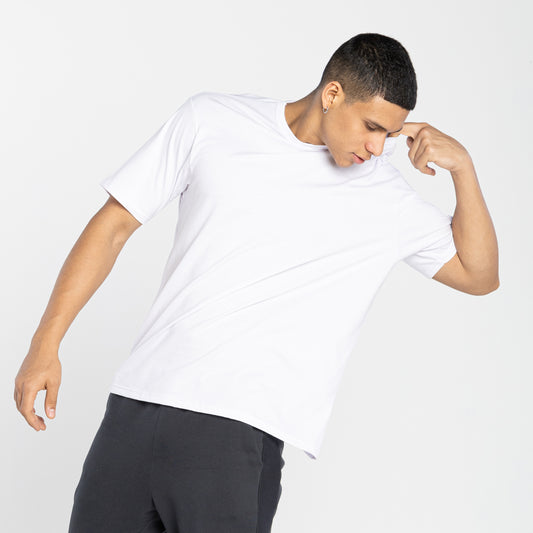 Tech T-Shirt Anti Odor Oversized Masculina - Branco