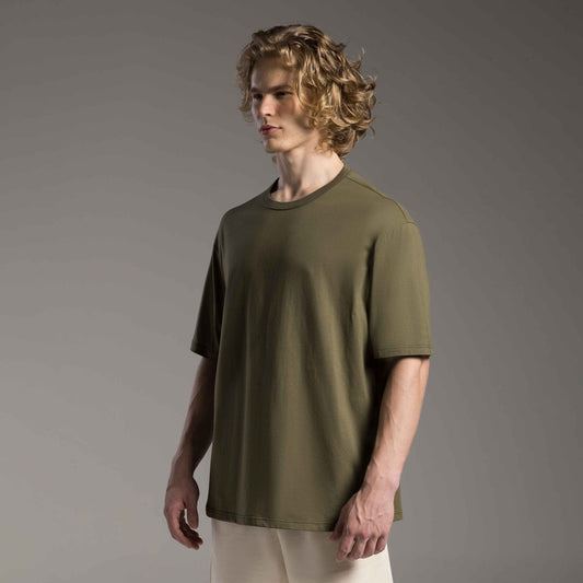 Tech T-Shirt Anti Odor Oversized Masculina - Verde Tomilho