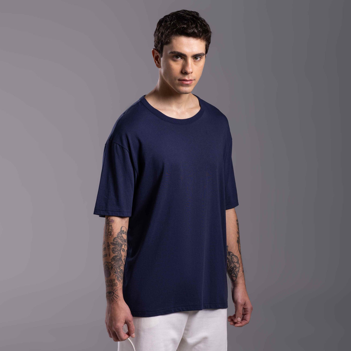 Tech T-Shirt Anti Odor Oversized Masculina - Azul Marinho