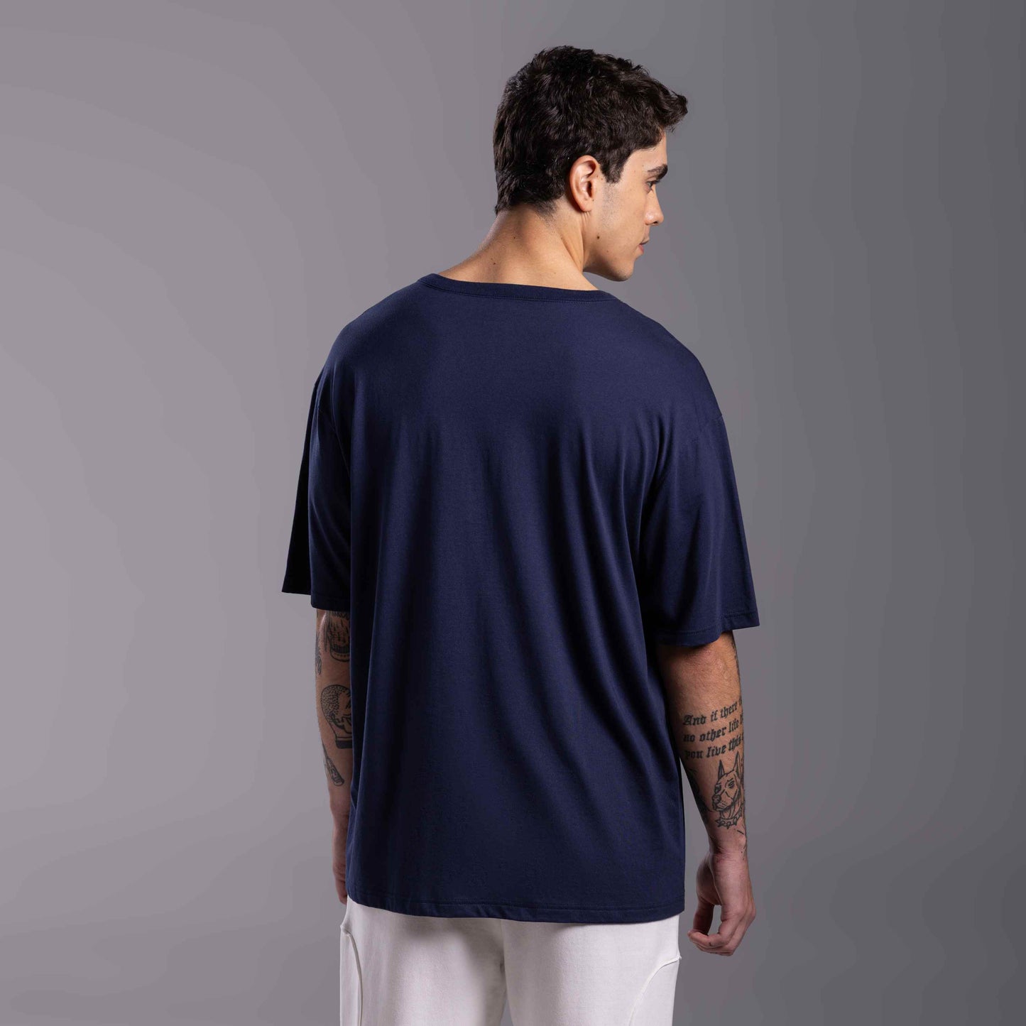 Tech T-Shirt Anti Odor Oversized Masculina - Azul Marinho