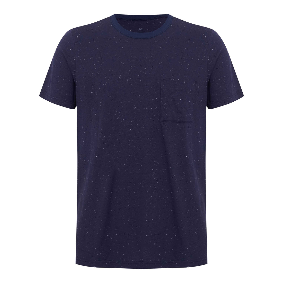 Camiseta Algodão Botonê Bolso Masculina - Azul Marinho