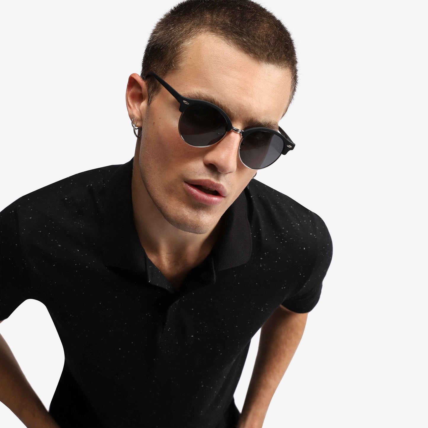 Camisa Polo Algodão Botonê Masculina - Preto