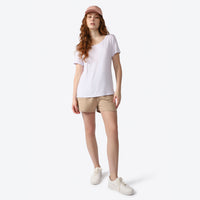 Tech T-Shirt Modal Decote Canoa Feminina - Branco