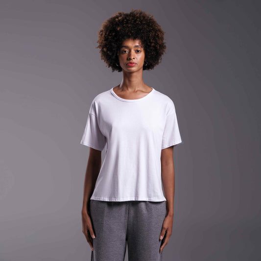 Tech T-Shirt Anti Odor Boxy Feminina - Branco