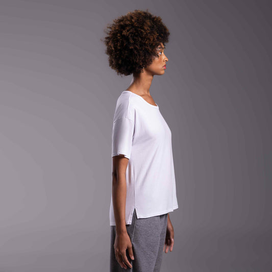 Tech T-Shirt Anti Odor Boxy Feminina - Branco