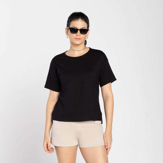 Tech T-Shirt Anti Odor Boxy Feminina - Preto