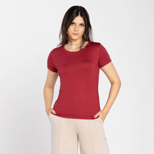 Tech T-Shirt Anti Odor Boxy Feminina - Marrom Canela