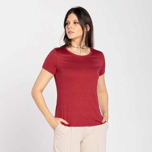 Tech T-Shirt Anti Odor Boxy Feminina - Marrom Canela