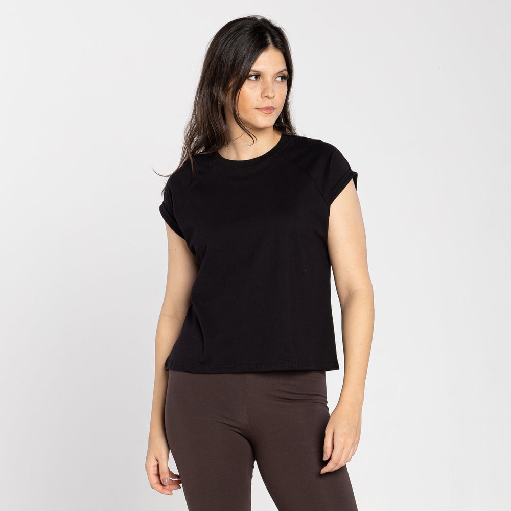 Tech T-Shirt Anti Odor Raglan Feminina - Preto