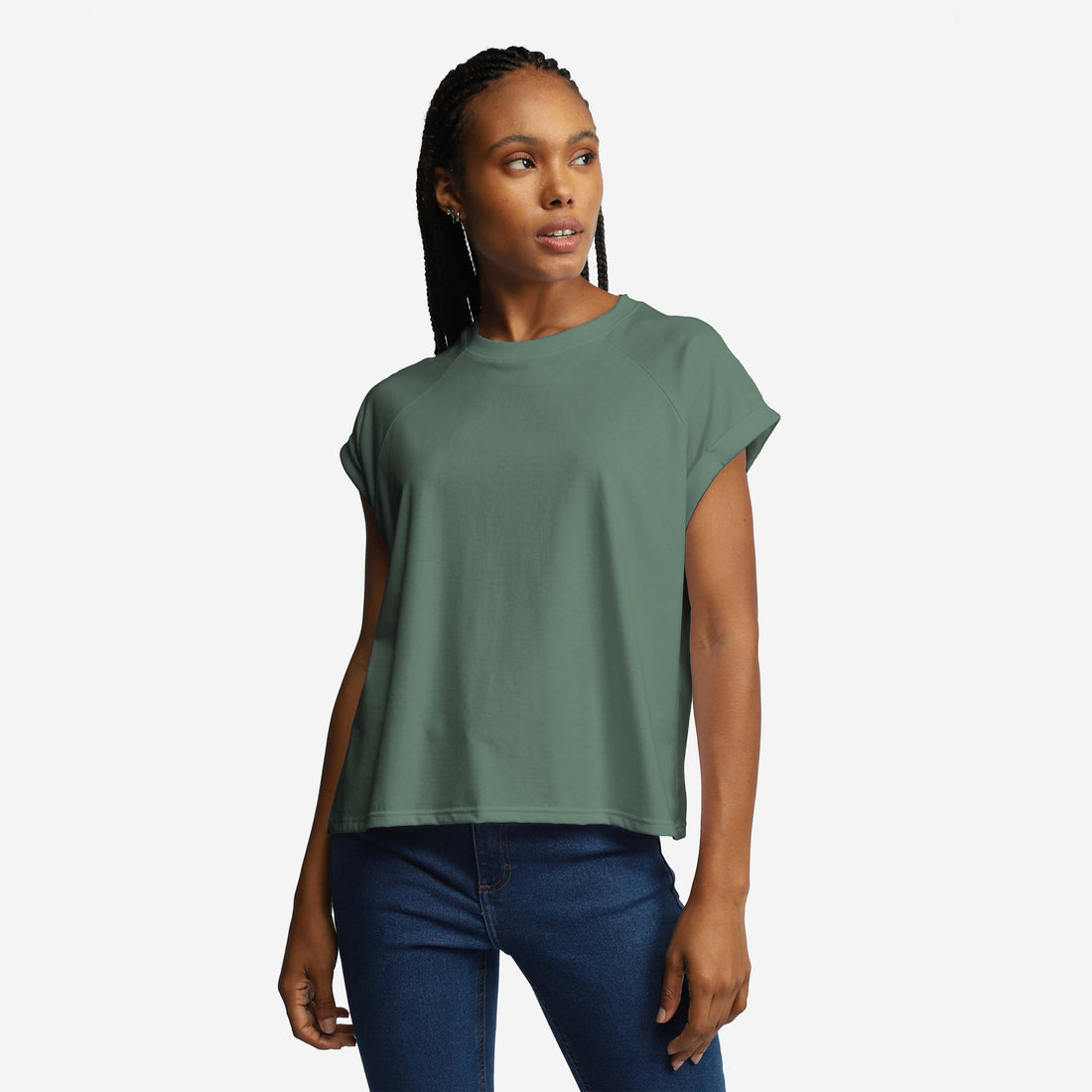 Tech T-Shirt Anti Odor Raglan Feminina - Verde Figo