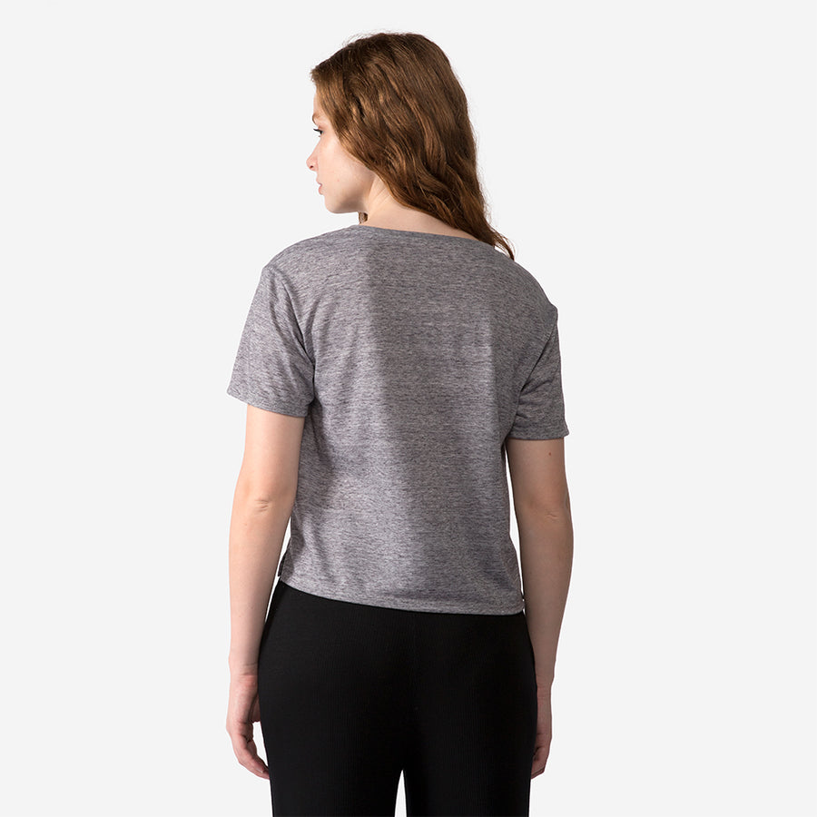 Camiseta Cropped Eco Feminina - Preto