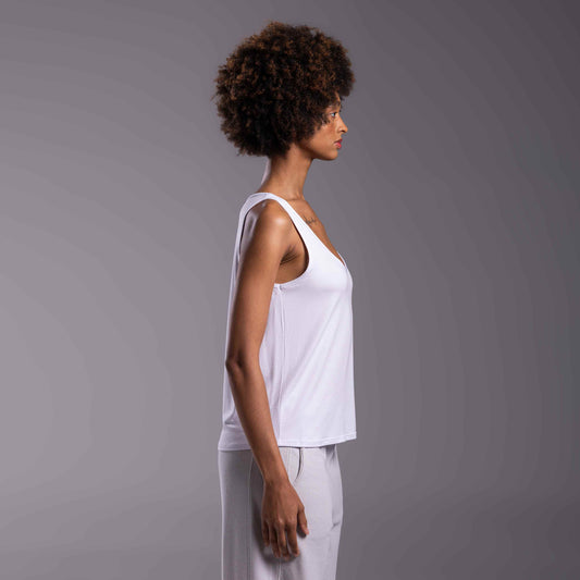 Regata Decote U Modal Feminina - Branco