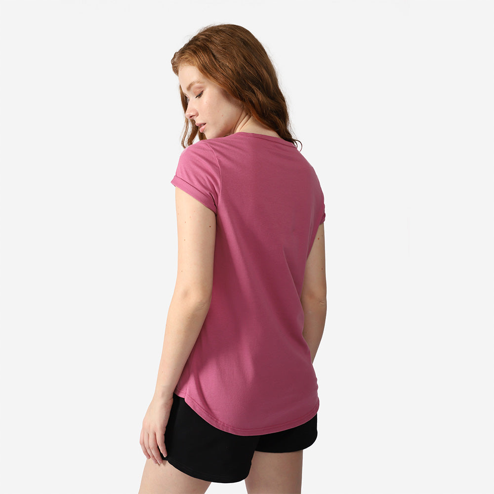 Camiseta Alongada Algodão Premium Feminina - Roxo Purpura