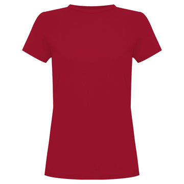 Camiseta Alongada Algodão Premium Feminina - Vermelho Tomate