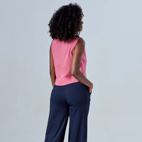 Regata Cropped Algodão Premium Feminina - Rosa Blush