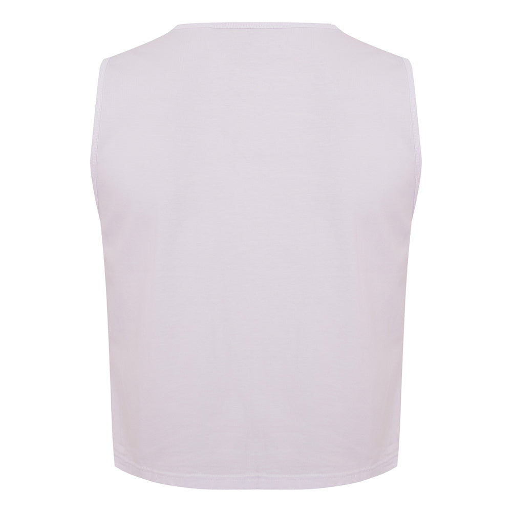 Regata Cropped Algodão Premium Feminina - Branco