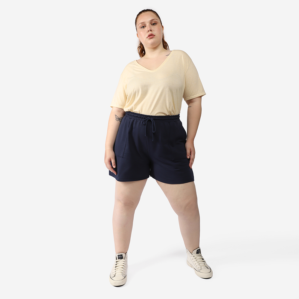 Shorts Bolso Plus Feminino - Azul Marinho
