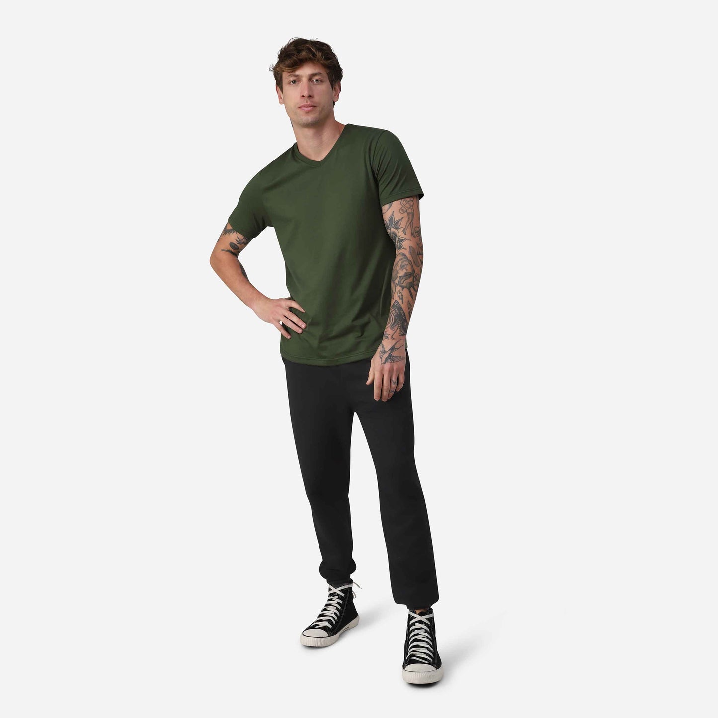 Tech T-Shirt Anti Odor Gola V Masculina - Verde Selva