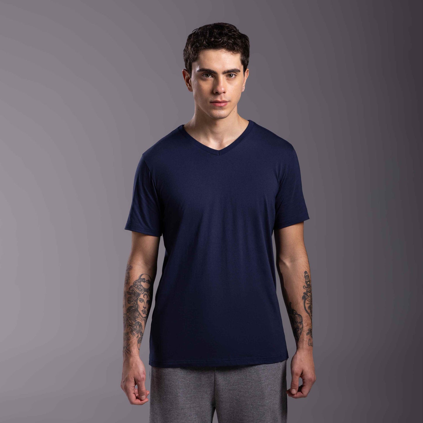 Tech T-Shirt Anti Odor Gola V Masculina - Azul Marinho