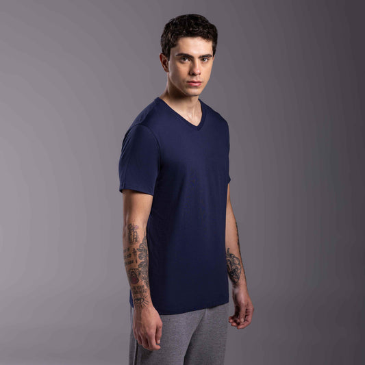Tech T-Shirt Anti Odor Gola V Masculina - Azul Marinho