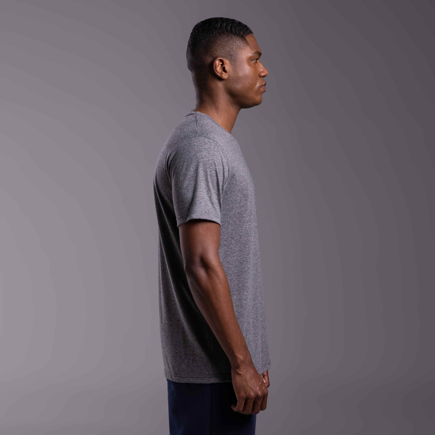 Tech T-Shirt Anti Odor Gola V Masculina - Mescla Escuro