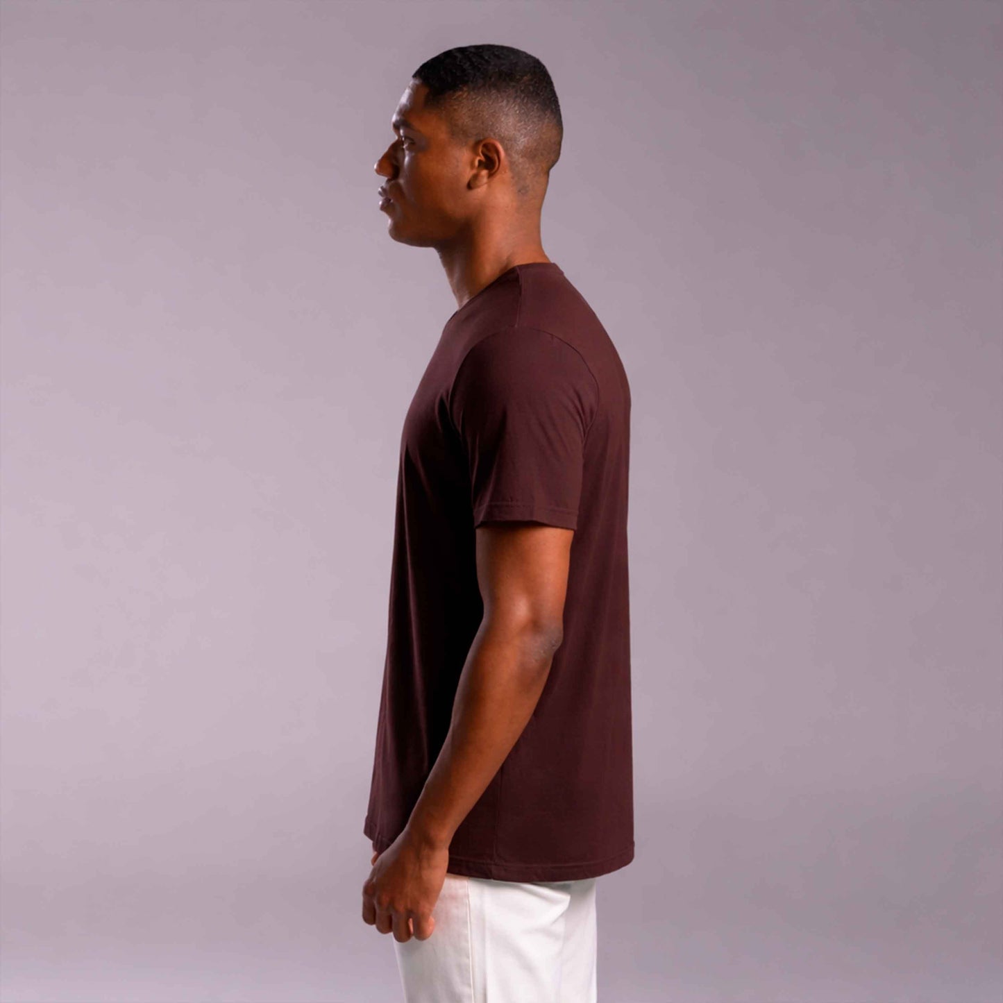 Tech T-Shirt NoLiquid Gola V Masculina - Marrom