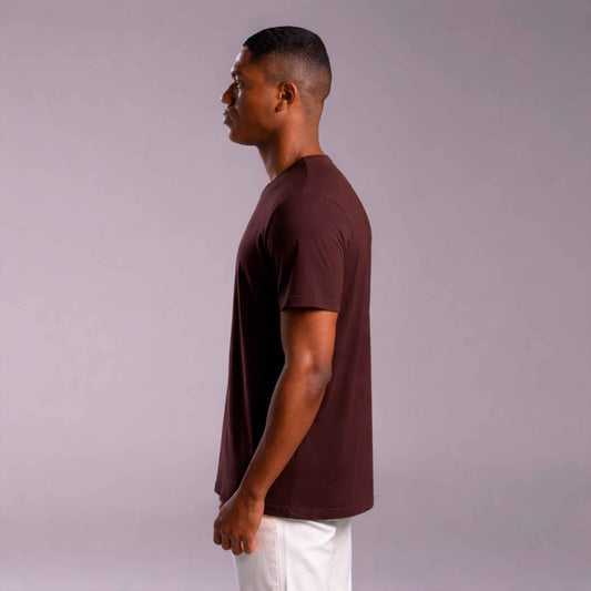 Tech T-Shirt NoLiquid Gola V Masculina - Marrom