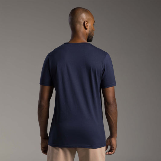 Tech T-Shirt Impermeável Gola V Masculina - Azul Marinho