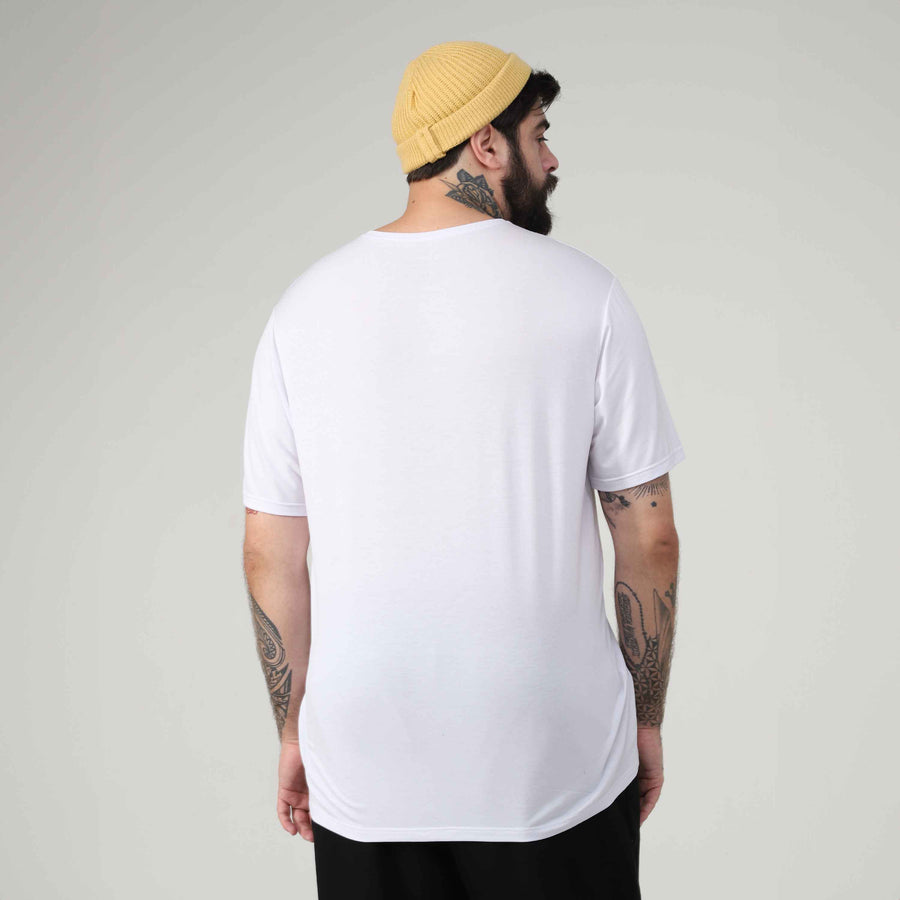 Tech T-Shirt Modal Gola V Plus Masculina - Branco