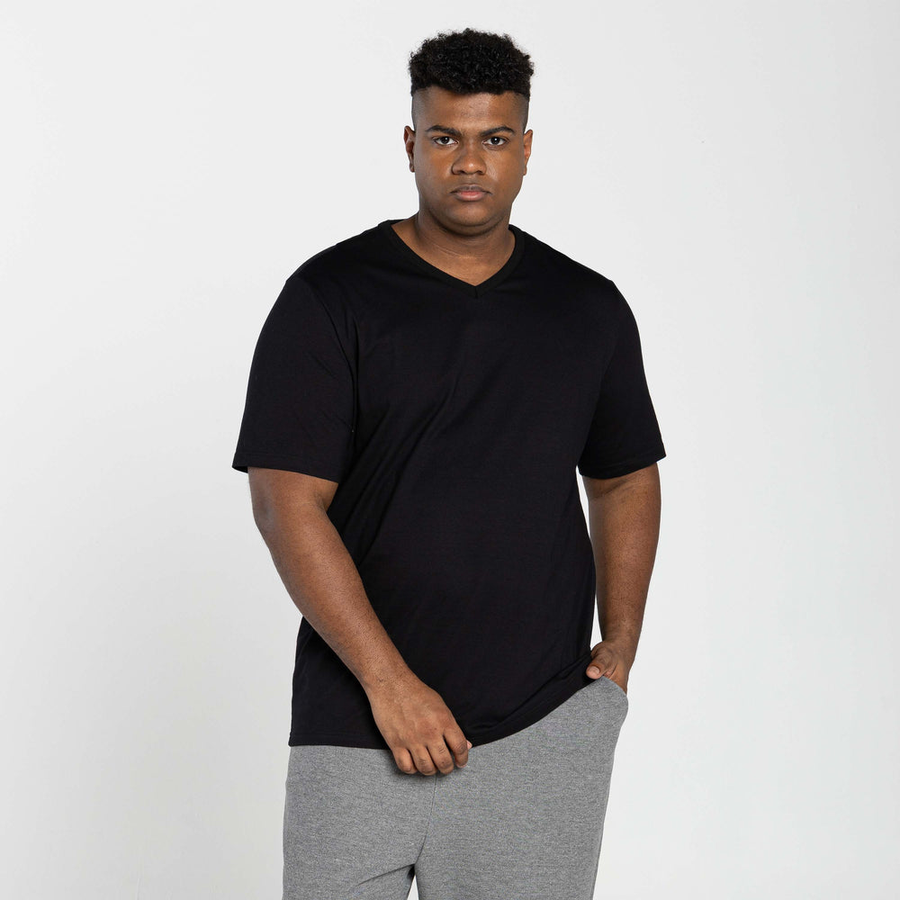 Tech T-Shirt Modal Gola V Plus Masculina - Preto