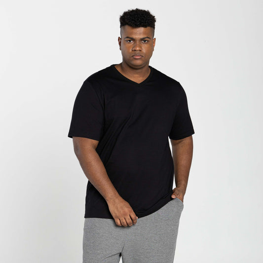 Tech T-Shirt Modal Gola V Plus Masculina - Preto