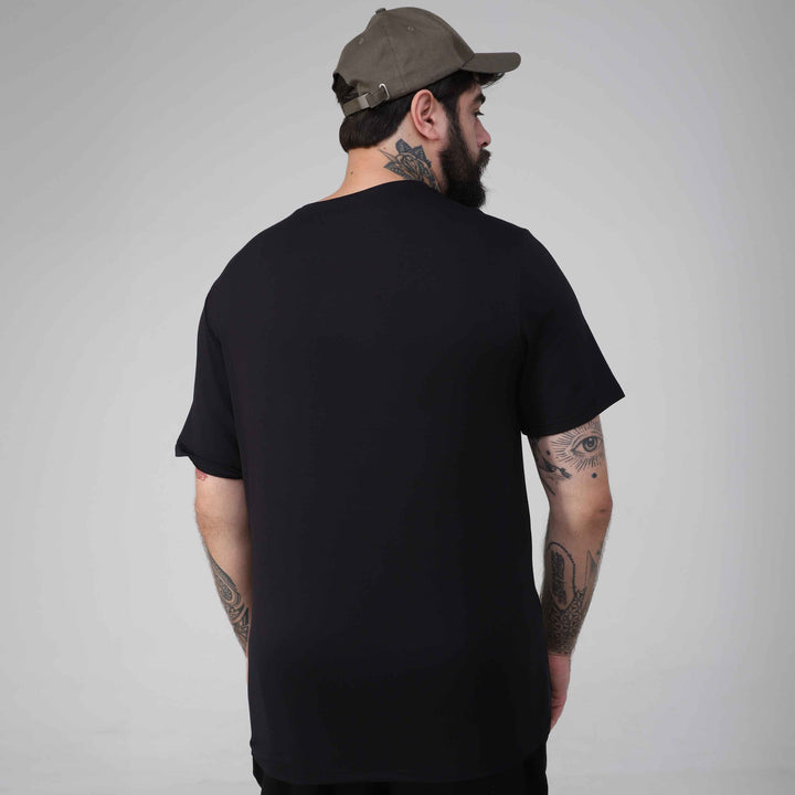 Tech T-Shirt Modal Gola V Plus Masculina - Preto