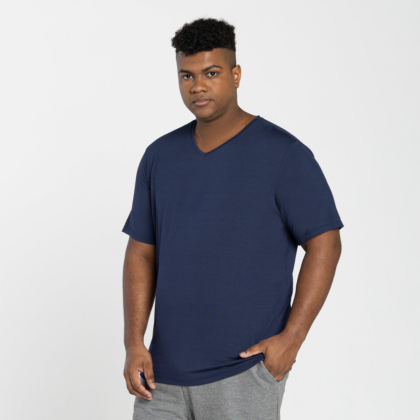 Tech T-Shirt Modal Gola V Plus Masculina - Azul Marinho