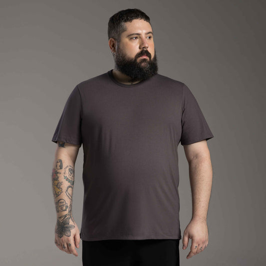 Tech T-Shirt Air Plus Masculina - Cinza Carvão