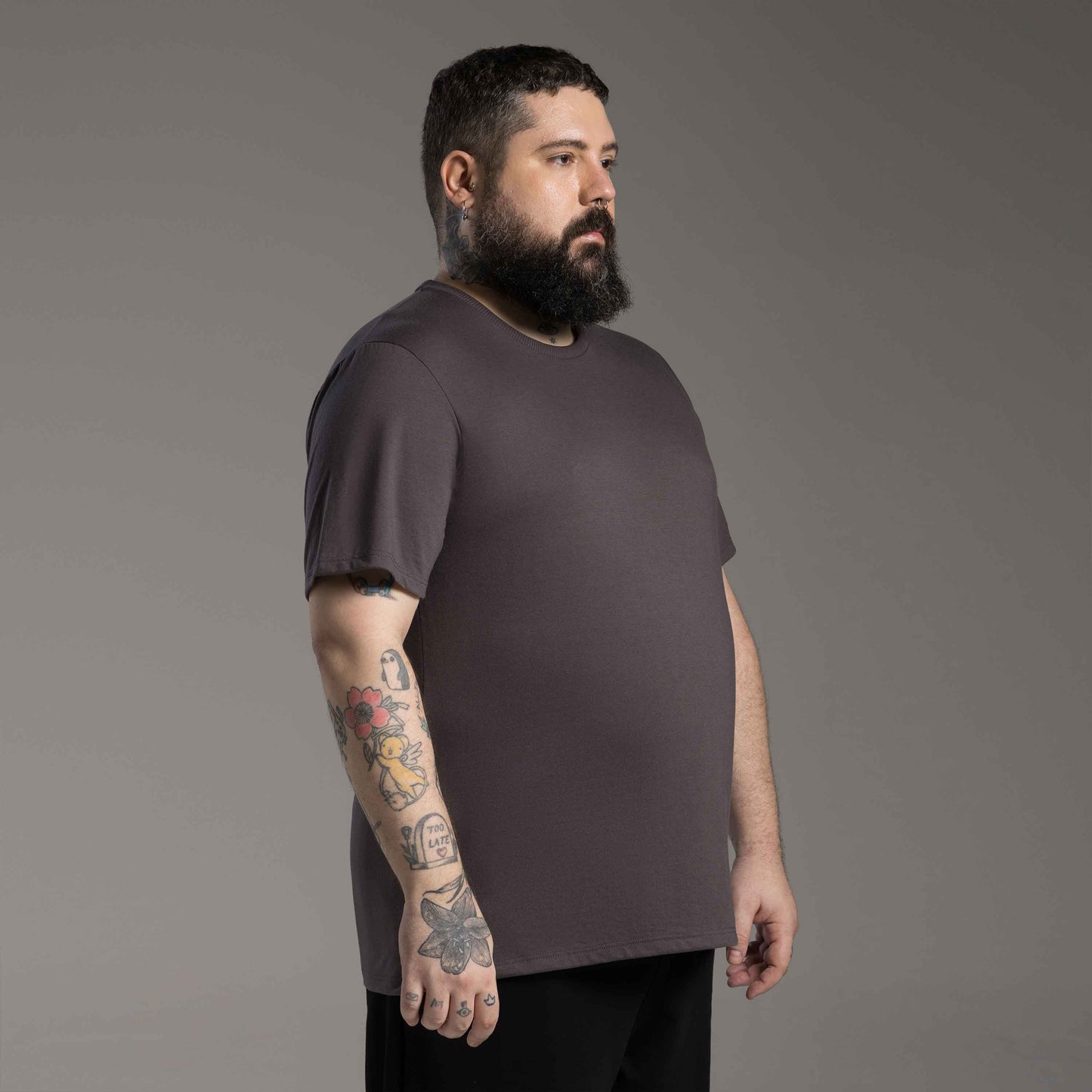 Tech T-Shirt Air Plus Masculina - Cinza Carvão