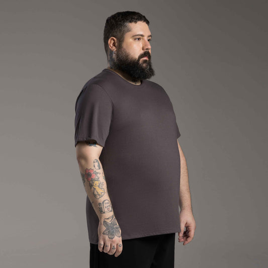 Tech T-Shirt Air Plus Masculina - Cinza Carvão
