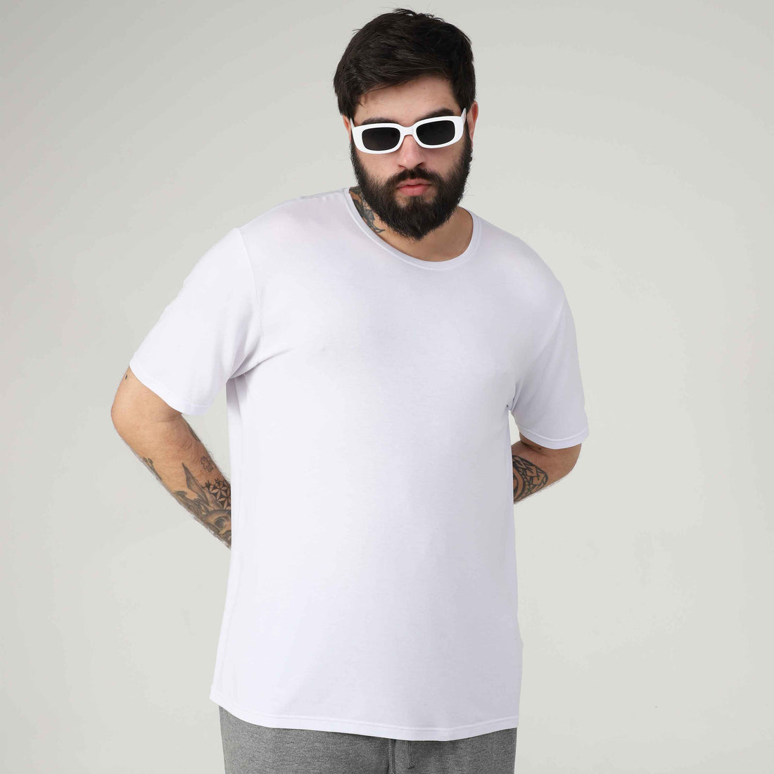 Tech T-Shirt Modal Plus Masculina - Branco